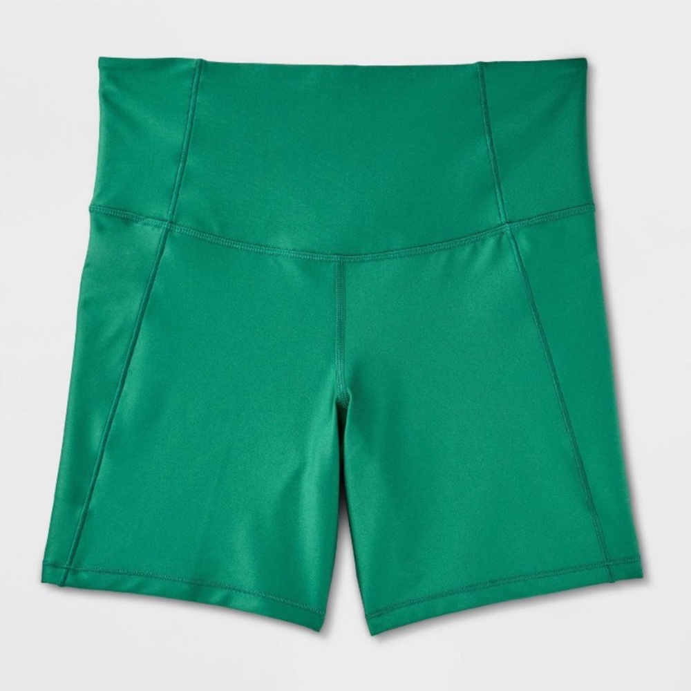 All In Motion- Women’s 6” Effortless Support Bike Shorts Dark Green Medium